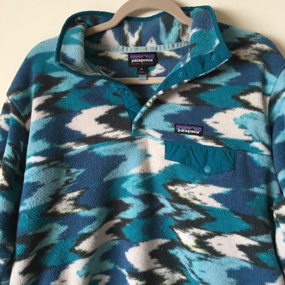 Patagonia Fleece Pullover Sweater Synchilla Snap-T - Picture 3 of 6